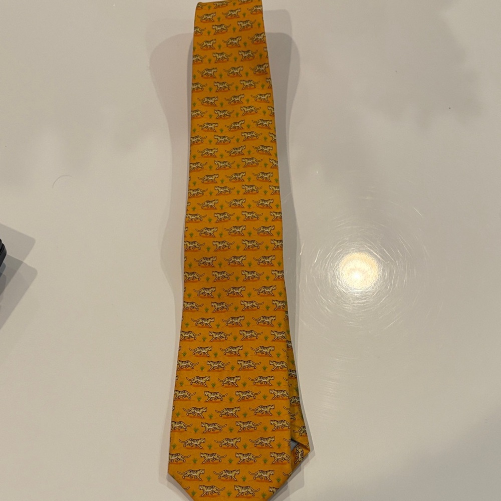 Yellow Patterned Boys Tie